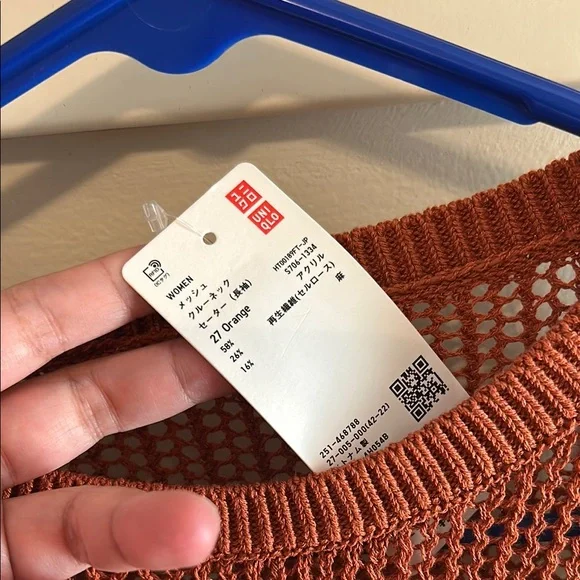 Uniqlo Mesh Sweater Crew Neck Women L NWT - Picture 3 of 7